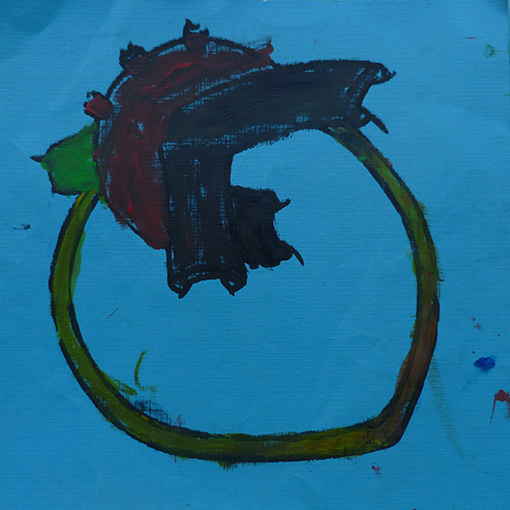 Original heart painting from Cité Soleil, Haiti - Hearts of the World Haiti shop set 31