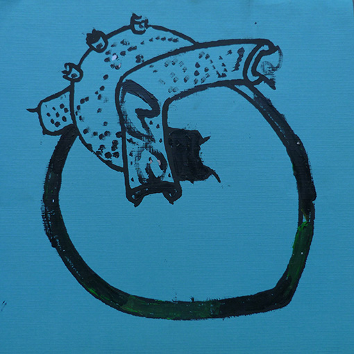 Original heart painting painted by Wilner - Hearts of the World Haiti shop set 43