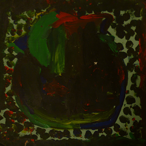 Original heart painting painted by Elas, age 10 - Hearts of the World Haiti shop set 47