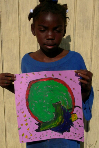 Original heart painting painted by Nytie - Hearts of the World Haiti shop set 32